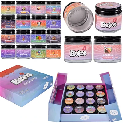 กล่องขี้ผึ้ง Besos 16oz Glass