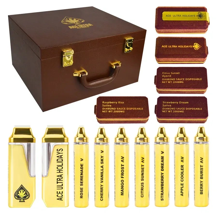 EMPTY Ace Ultra Premium Holiday Edition 2g Gold Vape แบบใช้แล้วทิ้ง