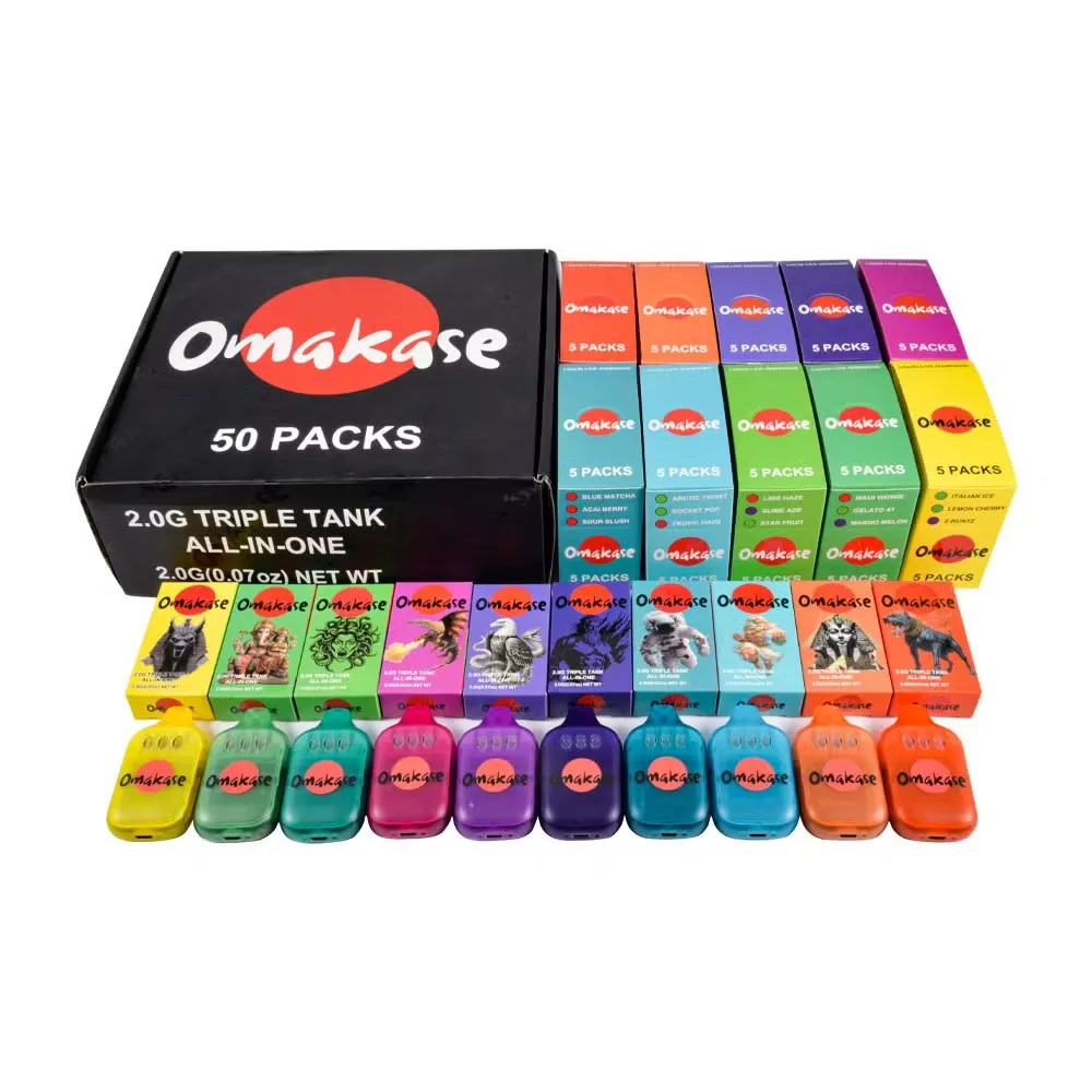Omakase 2g เปล่าพร้อมปากกา Vape แบบใช้แล้วทิ้งหน้าจอ