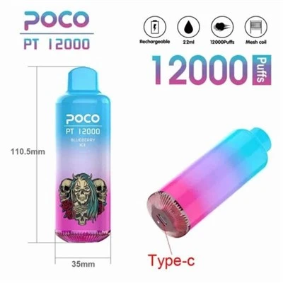 poco pt 12000 พัฟ vape